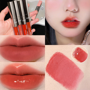 Student Party Doubleended Mirror Water Lip Glaze Set Highcolor Dualaction Lip Gloss
