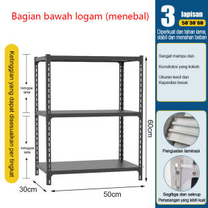 Sunfay Home  Rak Besi 5/6 susun Rak besi siku lubang Rak gudang Rak barang Rak Buku Rak Dapur Rak Susun Serbaguna