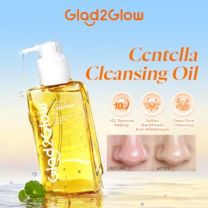 【New LAUNCH】Glad2Glow Madagascar Centella Light Cleansing Oil Remover Balm Removes Waterproof Make up 100/200ML