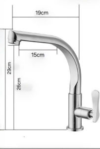 Vòi Rửa Chén Bát Lạnh Inox 304 quay 360 độ dùng vòi dày chắc chắn cầm nặng tay inox 304 chống han rỉ mẫu mã đẹp
