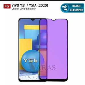 tg anti blue light vivo y51 y51a anti sinar radiasi tempered glass pelindung layar anti gores full screen