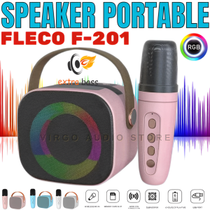 Speaker Mic Cipung 5 Efek Suaraspeaker Mini Karaoke Bluetooth Mini Fleco F-201 Ktv Ori Full Bass Portable Gratis Mic Wireless Dapat Terhubung Ke Hp / Tv | Speaker Bluetooth Fleco F201 Cute Wireless Lucu Portabel Luar Ruangan Speaker Nirkabel