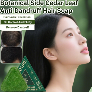 Botanical Side Cedar Leaf Anti Dandruff Hair Soap Natural Herbal Formula Strengthening Hair and Scalp Care Promotes Healthy Growth