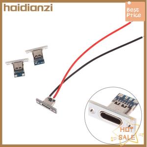 haidianzi USB Jack Type-C 2Pin 2P 4P Waterproof Strip Line Of Solder Joint Female Connector Jack Charging Port USB Type C Socket Connector