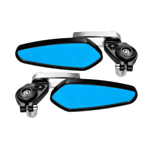 Motorcycle Rearview Mirror Wide Angle View Anti Shake Design Improved Safety For Commuting And Tourings