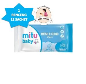 1 Renceng Tisu Basah Mitu isi 12 Sachet pas di saku untuk wajah dan kulit