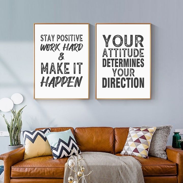 Modern Inspiring Quote Canvas Art Poster Prints Simple Wall Decorative ...