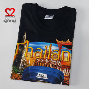 Paintmyloveเสื้อยืดคอกลม Thailand สกรีนลายตุ๊กๆ ผ้าcotton100%อก34-46 นิ้วใส่ได้ทั้งชายและหญิง