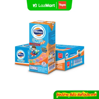 FOREMOST โฟร์โมสต์โอเมก้า369 นมยูเอชทีรสจืด 180มล. แพค 36 [8850188903608]