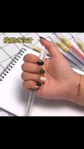 [10 PENS] 📚 Ball Point Pen 0.5mm Fine Point  Black/Blue/Red Ink  Retractable Pen  Smooth Ink Flow  Stationery