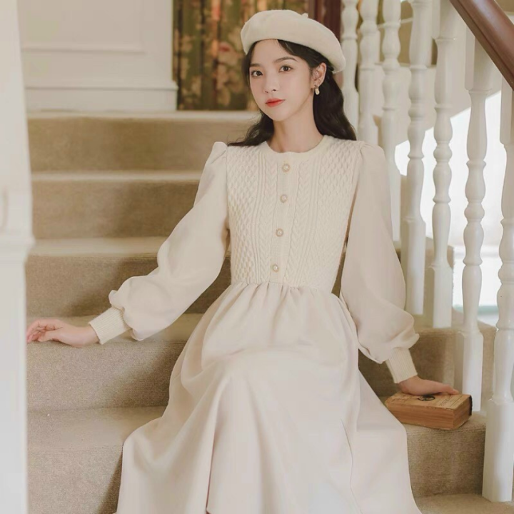 Váy len chân nhung dạ dầy - Váy thu đông trang cao cấp hàng Quảng Châu ...