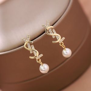 Romantic Women Stud Earrings Imitation Pearl Delicate Female Earring for Party Fine Gift Top Quality Jewelry