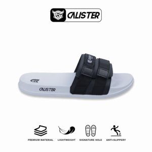 Calister - Sandal Slide White Strap Black Footwear