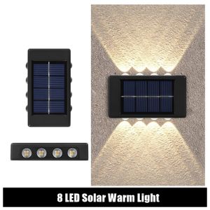 2PCS Solar 10LED Outdoor Wall Light Solar Led Light for Courtyard Street Landscape Garden Decoration Wall Lamp