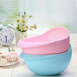 ANGY  Durable PP Cleaning Tools Kitchen Supplies Ease of Use Wash Filter Rice Bowl Rice Washing Sieve Drain Basket Vegetable Basket