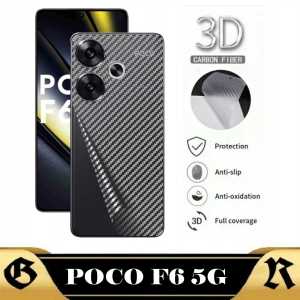 Garskin Carbon POCO F6 5G Pelindung Layar Belakang
