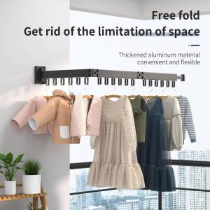 Foldable Drying Rack for Clothes Space-Saving Wall-Mounted Rack Featuring 18 Aluminum Hooks Capable of 360° Rotation Portable Towel Rack Suitable for Both Indoor And Outdoor Use Storage Organizer Retractable And Collapsible