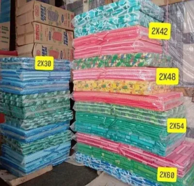 Tri-Fold Ordinary Bed Foam with Cover 2inches Thick (30x75 36x75 42x75 48x75 54x75 60x75)