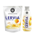 Paket Sabun Mandi Cair Lervia Plus Body Wash Milk & Honey 400 ml Pouch + Botol 250 ml. 