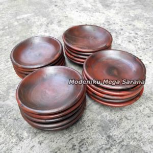 20pcs - Paket Usaha Sambal Gami Bakar Piring Cobek Tanah Liat D20