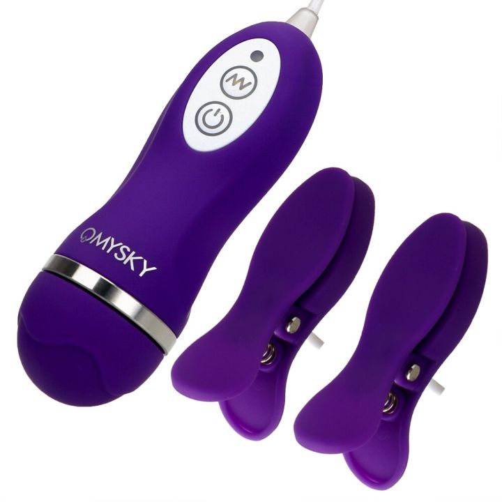 [Privacy Ship]10 Frequency Nipple Clamps Breast Massage Vibrating Nipples  Tickle Clip Vibrator Sex Toys For Women Vibration sex toy