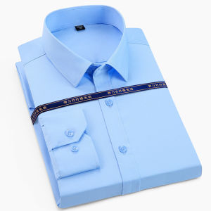 YCAMEL 2023 Men Dress Shirt Non Iron Fashion Long Sleeve Business Formal Regular Fit Office