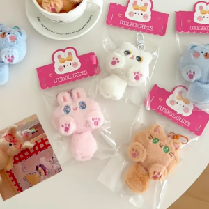 Sang trọng đáng yêu mèo Keychain vải nhung mềm mại phim hoạt hình quyến rũ dây móc khóa trang sức cho túi xách ba lô phím Quà Tặng