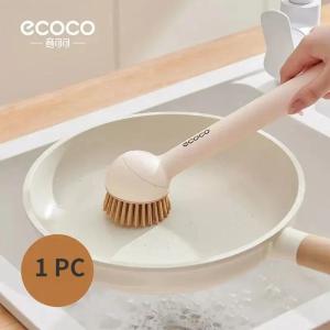 Cleaning Brush Kitchen Bamboo Scrubbing Brush Household Sink Cooktop Long Handle Soft Hair Dishwashing Cleaning Brush