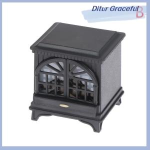 Ditur Dollhouse Miniature Simulation Fireplace Model Furniture Ornaments Kids Toys