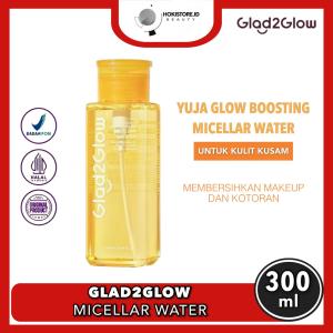 Glad2glow Micellar Water 300ML - Membersihkan Makeup & Kotoran Tanpa Lengket