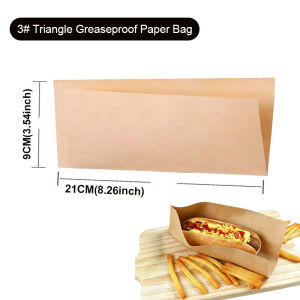 50/100/150pcs Triangle Greaseproof Paper Wrapper for Burger Sandwich Hotdog Donuts Packaging Pouch