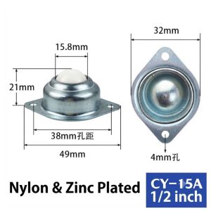 Stainless Steel Bull Eye Universal Wheel Mute Pulley Ball Head Furniture Table Cabinet Roller