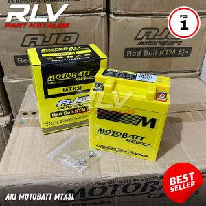 AKI MOTOBATT MTX3L UNTUK YAMAHA RX KING SATRIA HIU NINJA 150R SS NSR 150 ORIGINAL AKI KERING GEL