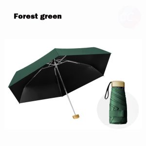 AFAU Mini sun umbrella ultra-light five-fold umbrella anti-ultraviolet sunscreen folding umbrella sunny umbrella dual-use pocket windproof Pocket Umbrella 100% UV Protection Compact Portable Rain Folding  Mini Umbrella Sports & Outdoors