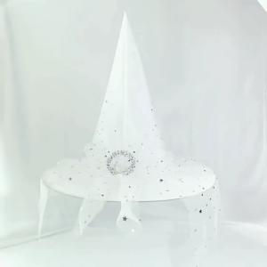 Durable Halloween Wizard Hat With Ventilation System Flexible Head Sizing Portable Foldable Design Party Costume Essential