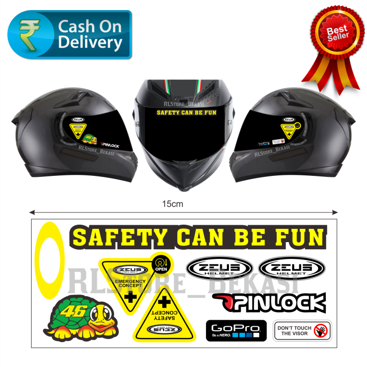 Sticker Zeus Open Face Double Visor Helm Zeus Helmet Full Face