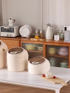SXH2023 New Large Capacity Rice Bucket Light Luxury Household Grains Rice Flour Sealed Barrel Kitchen Pest-Proof Moisture-Proof Rice Bucket