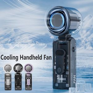 MINIFELE 262 High Speed Folding Handheld Fan USB Charging Mini Refrigeration Fan Summer High Wind Power Digital Display Fan Personal Cooling