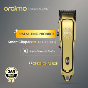 oraimo Alat Cukur Listrik Smart Clipper 2 Gold 5W Diamond Blade Alat Cukur Elektrik Rambut Jenggot Motor Super Kuat Smart Digital Display OPC-CL30G Kumis Tubuh Tanpa Kabel Electric Shavers Tubuh Alat Cukur Listrik Kumis Wajah Jenggot Portable Powerful