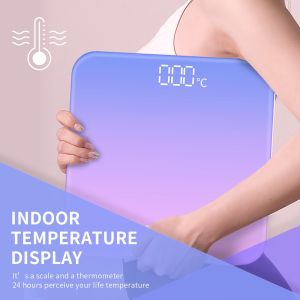 Timbangan Badan Kaca Digital Motif Pelangi 26x26 180kg Original Import Alat ukur