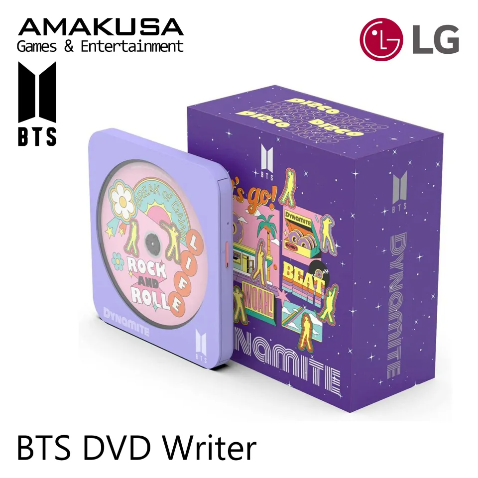 BTS Dynamite Violet Limited Edition Multi OS DVD Writer CD Player USB Type  A C Portable Slim