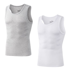2Pcs/Pack Mens Tank Top Sleeveless Gym T-Shirt Man Vest Solid Color Compression Undershirts Men Tops High-Quality Bamboo Fiber2026