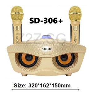 Wireless Bluetooth Speaker Home KTV Karaoke Speaker With 2 Microphone SDRD SD-306 PLUS & SD-306 & SD-309 Y1 High Sound