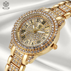 WAW Jam Tangan Wanita Diamond Fashion Stainless Steel W002 - Anti Air Free Box Free Bubble