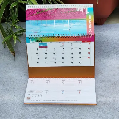 Lịch để bàn 2026 khổ 24*16cm có ghi chú văn lang mẫu ngẫu nhiên (LAD Thịnhphat)