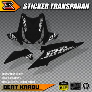 JP Stiker Striping Honda Beat Karbu - Sticker Beat Carbu TRANSPARAN Super Glossy JP 04