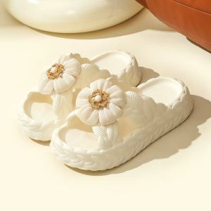Free Shipping Thick-Soled Fashionable Height-Increasing Slippers EVA Bow-Knot Design WomenS Summer Outdoor Wear Thick-Soled Non-Slip Cute And Stylish DIY Slippers