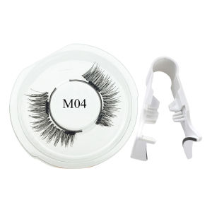 COTREMYP 3D magnetic false eyelashes with clip reusable with 4 pieces and 1 pair