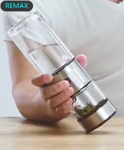 IRONBOX Glass Water Bottle With Tea Filter Strainer Double Wall Travel Infuser Bottles Portable Tea Water Bottle Drinkware for Office Teapot [In Stock/Fast Shipping ]