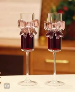 1/2PCS Bow Cocktail Glass Highball Goblet Cocktail Champagne Wine Glass Elegant Barware for Home Restaurants Bars Gifts (1PC)
